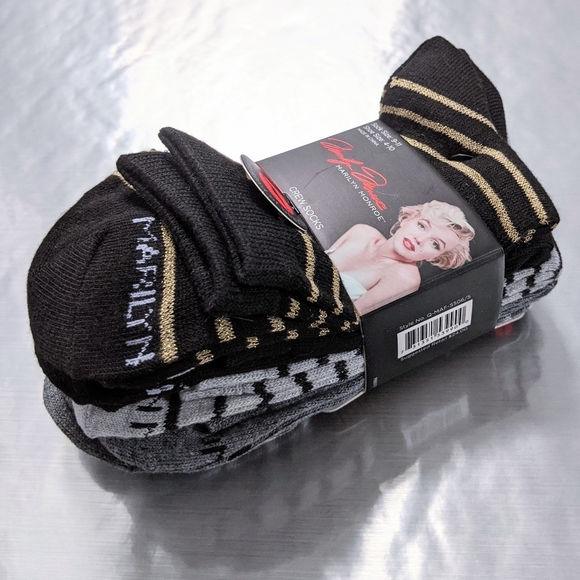 💗 Marilyn Monroe Crew Socks 5 Pair - Picture 3 of 9